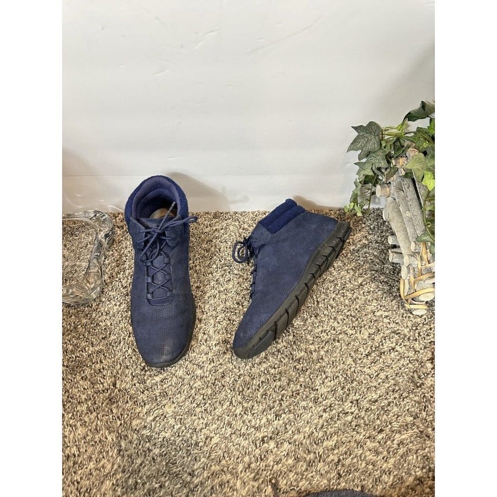 Cole Haan Boots Womens 8.5 B Zerogrand Hiker Ankle Boots Lace Up W06176 Navy